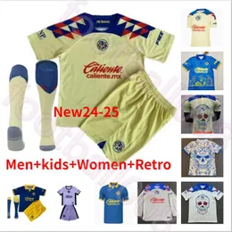 24 25 Liga MX Club America Fußballtrikots Dritter HENRY J.QUINONES Fußballtrikot D.VALDES G.OCHOA FIDALGO 2023 2024 Fans Spielerversion Training Maillot Herren Kinder Kit 4XL