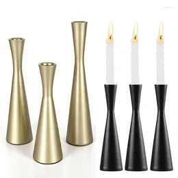 Candle Holders 3Pcs Iron Metal Vintage Taper Candlestick Holder Set For Wedding Dinning Party Home Table Decorative Stand