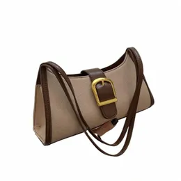 autumn Chic Casual Clutch Bags For Women Simple Design Belt Hasp Shoulder Bag Ladies Luxury Fi Trend Underarm Bag Female p97d#