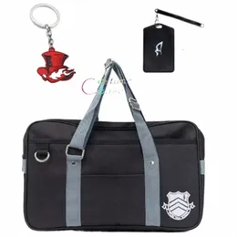 Anime Persa 5 P5 Shujin Gakuen Cosplay Handtasche JK Uniform Umhängetasche Umhängetasche Menger Taschen Satchel mit Schlüsselring e2Jq #