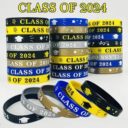 Charm armband 6 stycken armband 2024 grad silikon armband examen firande lärare studenter examen parti leveranser