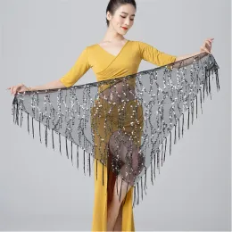 Neuer Stil Belly Dance Kostüme Bling Pailletten Quasten indische Bauch Tanzgürtel Hip -Taschentanz tanze Hüftschalte für Frauen