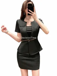 2023 Europeiska och n Style Spa Uniform Kläder Kvinnor Skönhetsuniformer Waitr Kläder Sal Beautician Uniforms Suit L2C3#