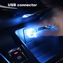 1〜10pcs車のタバコ軽量USB雰囲気の照明ミニカラフルな夜の光配線なしの車のインテリア照明アクセサリー