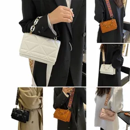 FI Frauen Umhängetasche Handtaschen PU Leder Flap Bag Weibliche Große Kapazität Casual Crossobdy Clutch u65P #