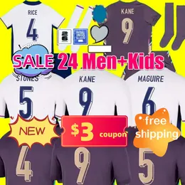 5A+ 24 25 England Soccer Jerseys Saka Foden Bellingham Rashford Sancho Sterling Grealish Kane Football Shirt Kit Stirts White Men Kids