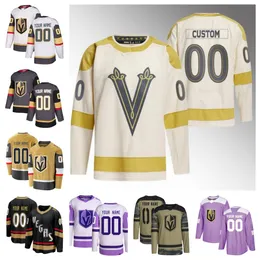 Hockey Maglie d'Oro Knight Uomini Donne Youth Jack Eichel Jonathan Marchessault William Karlsson Adin Hill Alex Pietrangelo Alec Martinez Ivan Barbashev