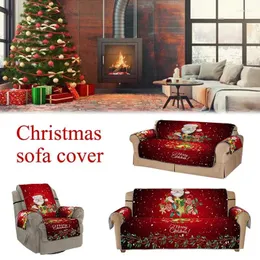 Sandalye, kanepe slipcovers geri dönüşümlü Noel Baba Noel Slipcover 1/2/3 Seater Couch Cover ev odası için kapak
