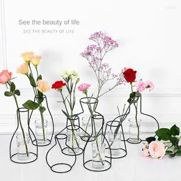 Vasen für Wohnzimmer-Dekor, moderner Pflanzenhalter, kreatives Geschenk, Zuhause, Metallhalter, Tischblumen, rostfrei