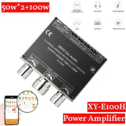 E100H E100L Bluetooth 5.1 2.1 채널 전원 오디오 스테레오 스테레오 서브 우퍼 앰프 보드 TPA3116D2 50WX2+100W베이스 노트 튜닝 amp