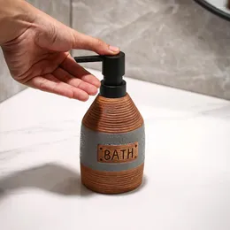 Bottiglie di stoccaggio Bottiglia di disinfettante per le mani retrò in ceramica di alta qualità Pressa Shampoo Gel doccia Ricarica lozione Erogazione El BB Commercial