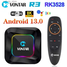 Set Top Box VONTAR R3 TV box Android 13 Rockchip RK3528 quad core Cortex A53 4G 32G supports 8K video BT WiFi 6 media player 2GB16GB 64GB 128G Q240330