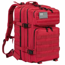 QTQY 45L Gym Gym Fitn Style Backpacks للرجال/النساء التدريب العسكري التكتيكي على البقاء على قيد الحياة حقيبة الرحلات المشي لمسافات طويلة Rucksack V7J3#