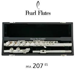 Flauta alto pérola pfa207es 16 teclas, buraco fechado, sintonia g, articulação reta, instrumento musical banhado a prata 6662271