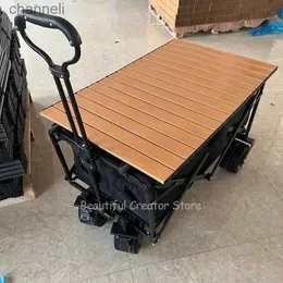 Camp Furniture Camping Trolley Table Board for Hand Carts Universal Folding Table Board Wagon Cart With Picnic Trolley Foldbar Bord YQ240330