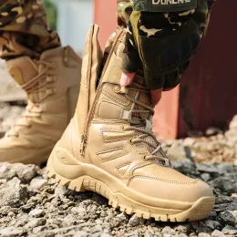 Swat Us Military Leather Combat Boots for Men Combat Bot Infanteria Stivali tattici Askeri Bot Bots Bots Scarpe Outdoor Work