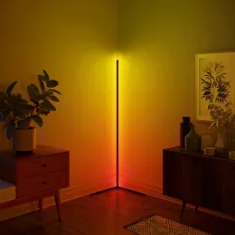 180 cm RGBIC LED LED STOCK LAMP Smart App Fernbedienung Moderne Eckbodenlicht Atmosphärische Stehständer Home Dekoration