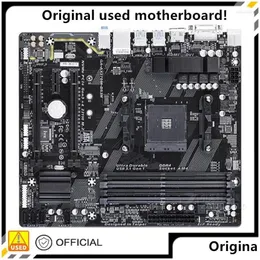 Moderbrädor för x370 GA-AX370M-DS3H AX370M-DS3H Moderboard Socket AM4 AMD DDR4 Original Desktop Mainboard begagnad Drop Leverans Compute OTAGS