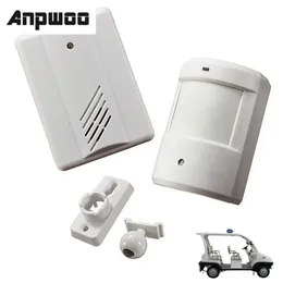 Anpwoo alarme infravermelho sem fio, campainha da porta, patrulha, garagem, sistema de alarme infravermelho sem fio, sensor de movimento