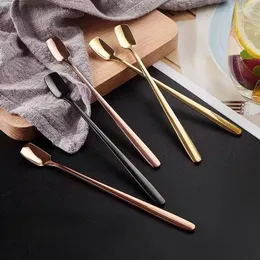 Spoons Stainless Steel Teaspoon Long Handle Stirring Spoon Creative Stars Design Coffee Dessert Dining Bar Accessories