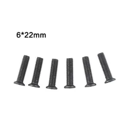 6pcs Drill Chuck Shank Adapter Fixing Screw M5 / M6x22mm Left Hand Thread Screws Replacement Power Tool Accessory