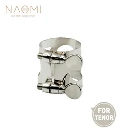 Naomi Tenor Sax Mynstycke Ligatur Metallligatur för tenorsaxofon munstycke W dubbla skruvar Woodwind Parts6561807