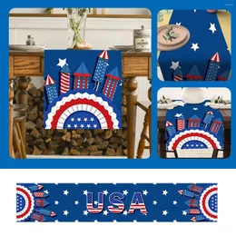 Bordduk Polyester Independence Day Runner för Sign Patriotic Yard Pography Fabric Supplies Banners inomhus utomhusfest