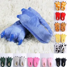 Slipisti per pavimenti interni morbidi invernali da donna Domani uomini Scarpe per bambini Paw Animal Monster Christmas Monster Dinosaur Claw Plush Home