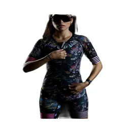 Racing Set Love the Pain Cycling Womens Triathlon Short Sleeve Skinsuit Summer Outdoor Jersey Profession Team Running Dom Drop Deliv Dhwlg