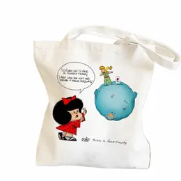 Mafalda 판매 웰 상점 핸드백 토트 어깨 가방 펑크 대용량 고딕 카와이 카와이 그림 핸드백 B4W7#