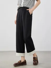 Spodnie damskie lato 2024 Pantalones Mujer Verano Women spodnie Patchwork Mash Design Pant