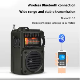 HRD-700/풀 밴드 라디오 음악 플레이어 휴대용 FM/MW/SW/WB 라디오 수신기 Bluetooth 스피커 지원 Bluetooth TF 카드 재생