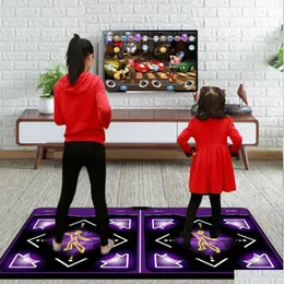 Yoga Bags Double User Dance Mats Nonslip Step Pads Mat Sense Game English Menu For Pc Tv 2 Remote Controller Sport Accessories Drop Dhdwl