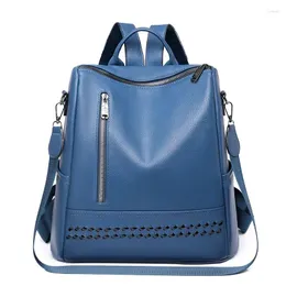 Zaino antifurto in pelle Borsa a tracolla moda donna Borse da scuola da viaggio ad alta capacità da donna Zaino da donna