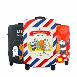 carto bear pattern lage protector traveling accories suitcase elastic protective covers Trolley case Dust for 18-32 inch m1CV#