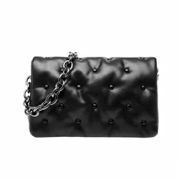 Za Quilted Bag Marca Designer de Luxo Mulheres Ombro BagsThick Metal Chain Square Bolsas 2022 Top Venda Bolsa Clutch Bag R7Cd #