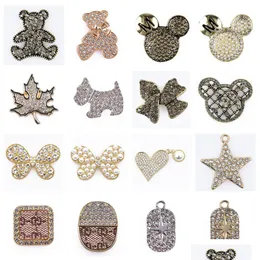 Shoe Parts & Accessories Bling Designer Charms Fit For Decoration Luxury Charm Of Clog Design Metal Pins Drop Delivery Shoes Dho51