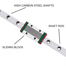 MGN7H MGN9H MGN12H MGN15H 100 мм 200 400 500 800 1000 мм 1PC Миниатюрный линейный рельс -слайд MGN Block MGN9C MGN12C для 3D -принтера CNC