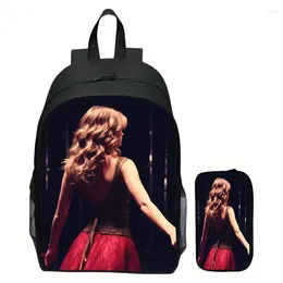 Mochila Moda 3D Impressão Preppy College School Daypack Travel Commute Mochila Laptop Bolsa para estudantes