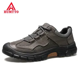 Shoes Humtto Waterproof Hiking Shoes Mens Leather Sneakers for Men 2021 New Sport Climbing Walking Safety Outdoor Trekking Boots Male