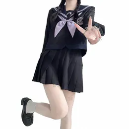 Japon kız öğrenci kıyafeti Koreli denizci takım elbise jk üniformaları kolej ortaokul üniforması kız öğrenci pileli etek seifuku 88gs#