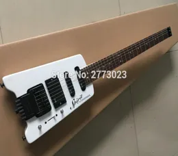 Özel Mağaza Alpine Beyaz Ruh Başsız Elektro Gitar Tremolo Köprüsü Siyah Donanım Üst Satış 6064774