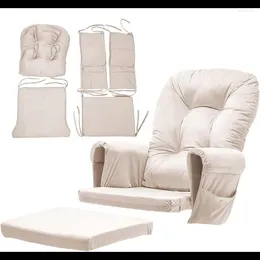 Pokrywa krzesełka WFS Tylne siedzenie Poduszki Silder Zestaw Rocker Osmańska pokrywka do mycia 5 w 1 zdejmowana