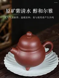 TeAware Setleri Yixing Zisha Teapot Ünlü Wu Fengli El yapımı otantik çay seti Ziqing Çimento