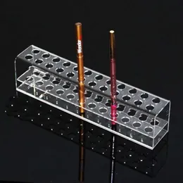Przezroczyste 24 szczeliny akrylowe okulary liniowe ołówek makijaż wyświetlacz stojak na makijaż szczotki Makeup Półka Półka kosmetyczna