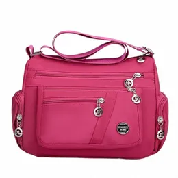 Nya kvinnor väska Nyl Waterproof Menger Påsar för Lady Crossbody axelväska Casual handväskor Högkvalitativ multifunktial U8W0#