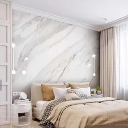 Sfondi Decorazione murale in marmo grigio astratto europeo Papel 3d Paredes Pareti da parati per soggiorno Camera da letto Decorazione della parete di casa