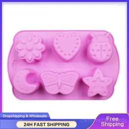 Baking Moulds Uniquely Designed Premium Quality Intricate Silicone Cake Mold For Moon-themed Cakes 6-cavity Moon Pattern -selling Durable