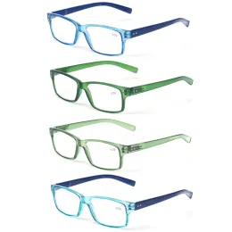 Óculos de leitura de henotina lentes ópticas transparentes homens e mulheres com moldura retangular HD Presbyopia lineglasses de lã de dioptria
