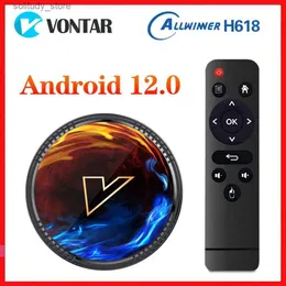 Set Top Box VONTAR H1 Allwinner H618 Android 12 TV Box 8K Video BT5.0+Wifi6 Google Voice 4K HDR10+Media Player Einstellungen Top Box Android 12.0 Q240330